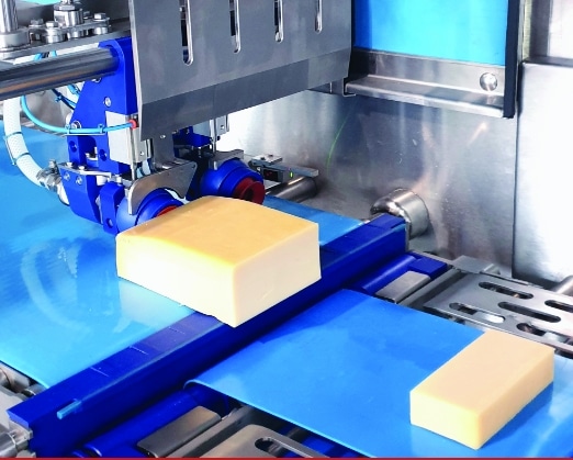 Coupe à ultrasons de fromages avec Ixapack