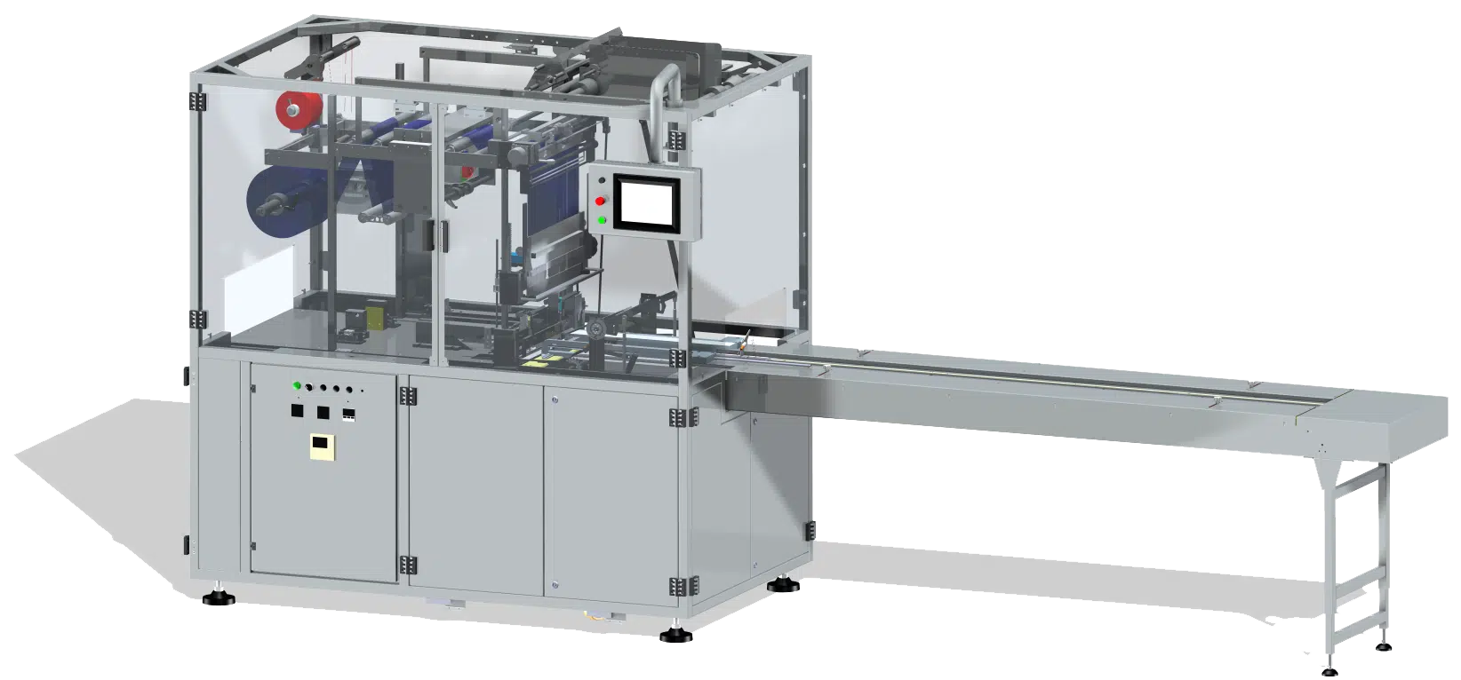 industrial X-folding and wrapping machine