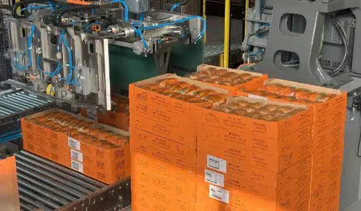 Bakery machine for end-of-line automation