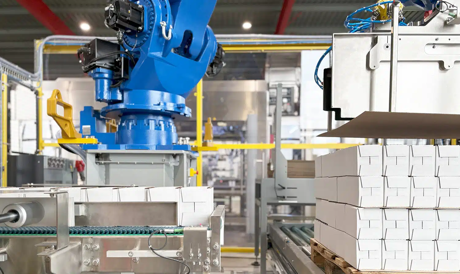 palettiseur industriel pour conditionnement produit chimique